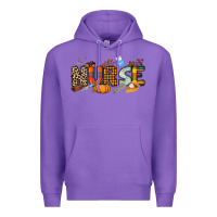Purple Fall Nurse Premium Hoodie - NancyCooperArtShop