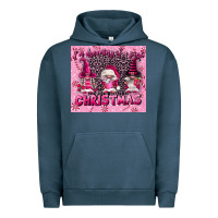 Pigment Midnight Navy i'm dreaming of a pink christmas Urban Hoodie - FaDigitalArtStudio