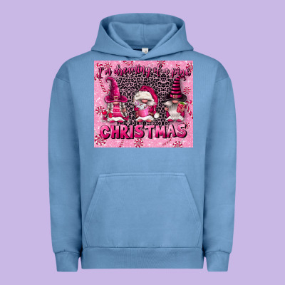 I'm Dreaming Of A Pink Christmas Urban Hoodie Designed By Fadigitalartstudio