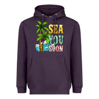 Plum Sea you soon Heavyweight Hoodie - NancyCooperArtShop