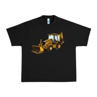 Black Backhoe Loader Truck Urban Heavy Tee - LillyAllenDesigns