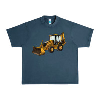 Midnight Navy Backhoe Loader Truck Urban Heavy Tee - LillyAllenDesigns