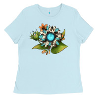 Baby Blue gemstone sunflower Ladies Tee - JahusDesignShop