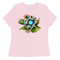Bubblegum Pink gemstone sunflower Ladies Tee - JahusDesignShop
