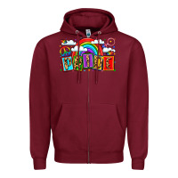 Burgundy pride Zipper Hoodie - LillyAllenDesigns