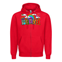 Red pride Zipper Hoodie - LillyAllenDesigns