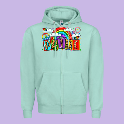 Pride Zipper Hoodie Designed By Lillyallendesigns