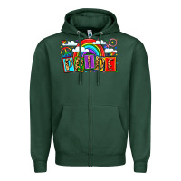 Sports Green pride Zipper Hoodie - LillyAllenDesigns
