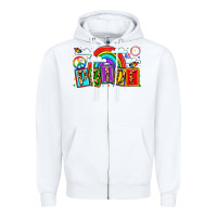 White pride Zipper Hoodie - LillyAllenDesigns