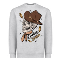 Heather Grey cowboy killer Heavyweight Sweatshirt - MaliasSmallBusiness