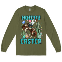 Army Green howdy easter Long Sleeve Tee - MaliasSmallBusiness