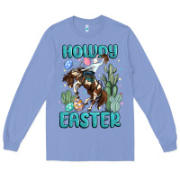 Colony Blue howdy easter Long Sleeve Tee - MaliasSmallBusiness