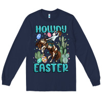 Navy howdy easter Long Sleeve Tee - MaliasSmallBusiness