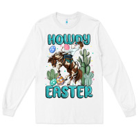 White howdy easter Long Sleeve Tee - MaliasSmallBusiness