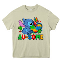 Mossy ausome stitch autism Heavy Core Tee - Zillion Design Studio
