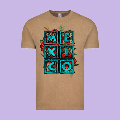 Mexico With Roses Vintage Tee Designed By Jasminsmagicworld