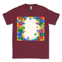 Burgundy autism Classic Tee - MaliasSmallBusiness