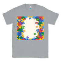 Heather Grey autism Classic Tee - MaliasSmallBusiness