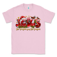 Bubblegum Pink Jesus The Reason For The Season Classic Tee - CowhideDigitalArt
