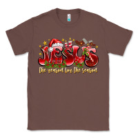 Chestnut Jesus The Reason For The Season Classic Tee - CowhideDigitalArt