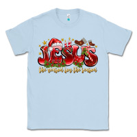 Dusty Blue Jesus The Reason For The Season Classic Tee - CowhideDigitalArt