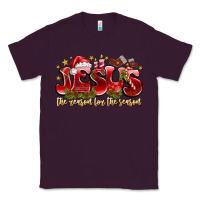 Plum Jesus The Reason For The Season Classic Tee - CowhideDigitalArt