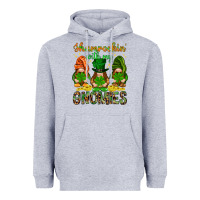 Heather Grey shamrockin with my gnomies Heavyweight Hoodie - NancyCooperArtShop