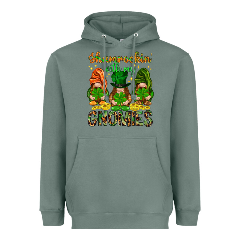 Shamrockin With My Gnomies Heavyweight Hoodie by NancyCooperArtShop | Teevron