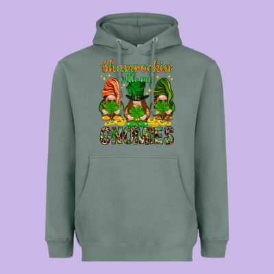 Shamrockin With My Gnomies Heavyweight Hoodie Designed By Nancycooperartshop