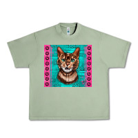 Oil Green Western Bengal Cat Urban Heavy Tee - LillyAllenDesigns