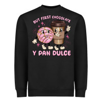Black but first chocolate y pan dulce Heavyweight Sweatshirt - MaliasSmallBusiness