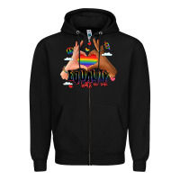 Black equality hurts no one lgbtq hands Zipper Hoodie - LillyAllenDesigns