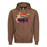 Chestnut equality hurts no one lgbtq hands Zipper Hoodie - LillyAllenDesigns