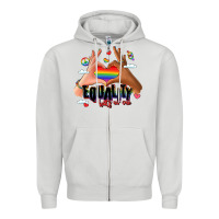 Dove Grey equality hurts no one lgbtq hands Zipper Hoodie - LillyAllenDesigns