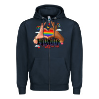 Navy equality hurts no one lgbtq hands Zipper Hoodie - LillyAllenDesigns