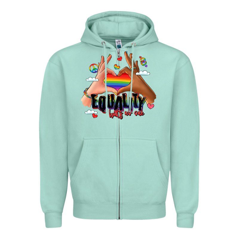 Equality Hurts No One Lgbtq Hands Zipper Hoodie by LillyAllenDesigns | Teevron