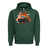 Sports Green equality hurts no one lgbtq hands Zipper Hoodie - LillyAllenDesigns