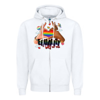 White equality hurts no one lgbtq hands Zipper Hoodie - LillyAllenDesigns