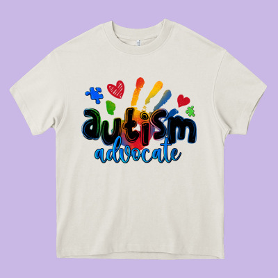Autism Advocate Heavy Core Tee Designed By Zillion Design Studio