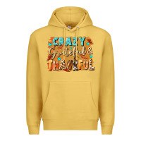 Antique Gold Crazy grateful and thankful Premium Hoodie - NancyCooperArtShop