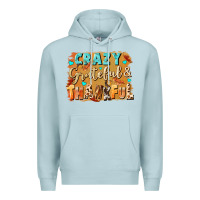 Blue Mist Crazy grateful and thankful Premium Hoodie - NancyCooperArtShop