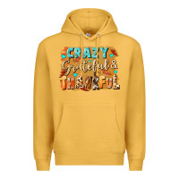 Mustard Crazy grateful and thankful Premium Hoodie - NancyCooperArtShop