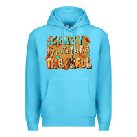 Ocean Blue Crazy grateful and thankful Premium Hoodie - NancyCooperArtShop