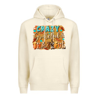 Sandshell Crazy grateful and thankful Premium Hoodie - NancyCooperArtShop
