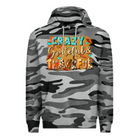 Slate Camo Crazy grateful and thankful Premium Hoodie - NancyCooperArtShop