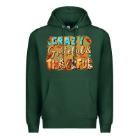 Sports Green Crazy grateful and thankful Premium Hoodie - NancyCooperArtShop