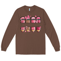 Chestnut custom name valentine's day school pencils Long Sleeve Tee - MaliasSmallBusiness
