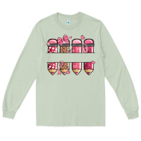 Matcha custom name valentine's day school pencils Long Sleeve Tee - MaliasSmallBusiness