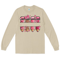 Mushroom custom name valentine's day school pencils Long Sleeve Tee - MaliasSmallBusiness