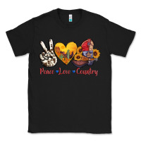 Black peace love country american texas flag boots Classic Tee - AdoDesignShop